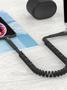 HOCO U78 Черный кабель USB 2.4A (iOS Lighting) 1.2м