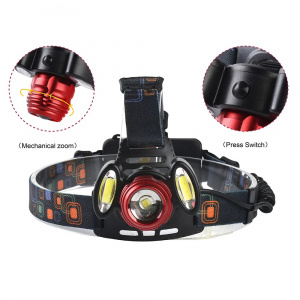 Фонарь налобный, фонарик аккумуляторный Следопыт PT-FLG02