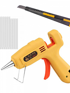 Клеевой пистолет со стержнями в кейсе Помощник PM-ING01