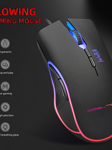 Орбита OT-PCM65 мышь проводная RGB (USB, 3200 dpi, оптическая, 7 кнопок)