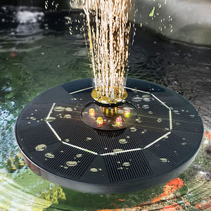Фонтан садовый на солнечной батареее с подсветкой 16 см, Огонёк OG-HOG16
