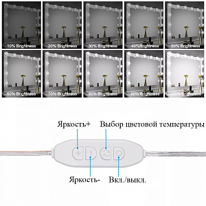 Светильник для зеркала светодиодный 5 лампочек Огонёк OG-LDP13