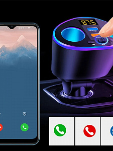 FM-модулятор трансмиттер автомобильный + разветвитель с Bluetooth TDS TS-CAF25