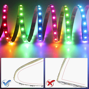 Огонек OG-LDL45 LED лента адресная RGB 5м (SMD5050,WS2812,3pin,5В, IP20)