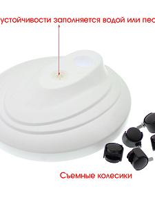 Лампа лупа с подсветкой напольная на колесиках для косметолога Орбита INL87