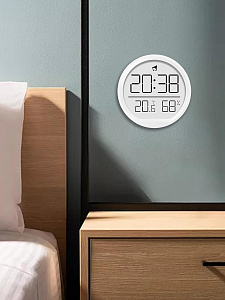 Часы настенные электронные 7.4см с температурой и влажностью Орбита OT-CLW17