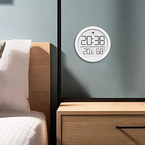 Часы настенные электронные 7.4см с температурой и влажностью Орбита OT-CLW17