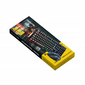 Клавиатура игровая проводная и мышь мембранный комплект Орбита OT-PCM74
