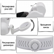 Лупа очки налобная увеличительная с подсветкой Орбита OT-INL64