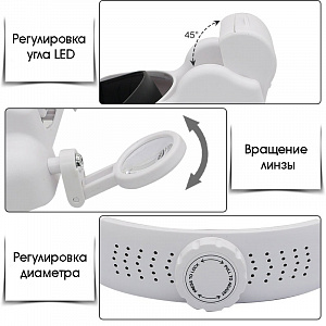 Лупа очки налобная увеличительная с подсветкой Орбита OT-INL64