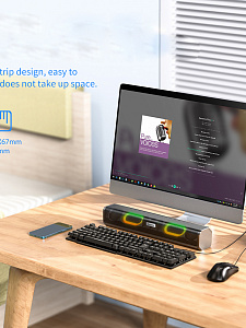 HOCO BS49 Черная активная колонка (Bluetooth,FM,10W)