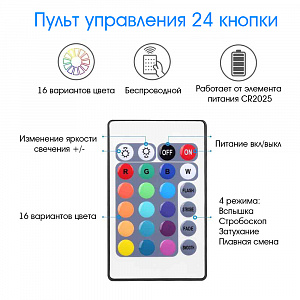 Светильник лампа для аквариума светодиодная RGB Огонек OG-LDP03 (180мм)