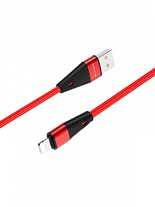BOROFONE BU10 Красный кабель USB 2.4A (iOS Lighting) 1.2м