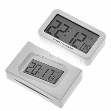 Часы настольные электронные на батарейках Орбита OT-CLT11 Белые