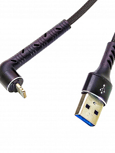 Орбита OT-SMI25 Черный кабель USB 2.4A (iOS Lightning) 1м
