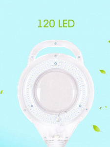 Лампа лупа с подсветкой напольная на колесиках для косметолога Орбита INL87