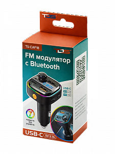 FM-модулятор трансмиттер автомобильный с Bluetooth TDS TS-CAF18