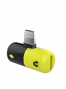 TDS GL-012 двойной адаптер/переходник для наушников (штекер Lightning - 2 гнезда Lightning)