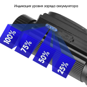 Патриот PT-FLG44 фонарь налобный (2L, 18650, дат.движ)