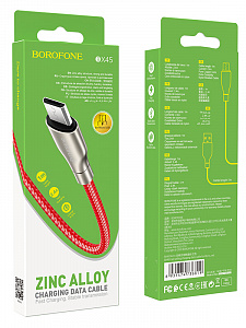 BOROFONE BX45 Красный кабель USB 2.4A (microUSB) 1м