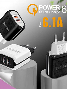 Орбита OT-APU43 ЗУ с 2*USB (QC3.0, 3100mA)