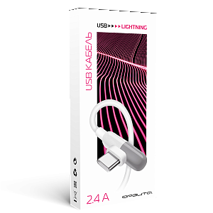 Орбита OT-SMI34 Белый кабель USB 2.4A (iOS Lightning) 1м