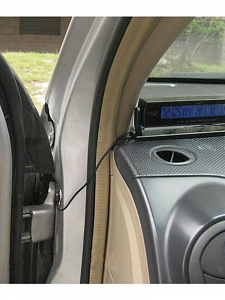 Часы автомобильные с подсветкой, вольтметром и термометром VST 7013V
