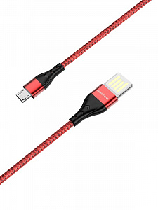 BOROFONE BU11 Красный кабель USB 2.4A (microUSB) 1.2м