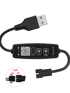 Огонек OG-LDL44 LED контроллер USB 5В (Bluetooth, RGB, 3PIN)