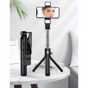 Орбита OT-SMH22 палка для селфи, трипод (198-740мм, пульт Bluetooth, LED)