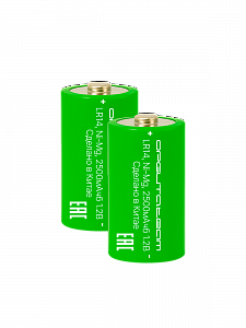 Аккумулятор LR14,R14, Тип С, 2500мАч, 1.2V, 2шт Орбита