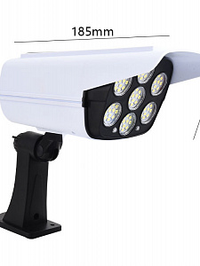 Прожектор Муляж камеры видеонаблюдения с датчиком движения на солнечной батарее Огонёк OG-LDP09