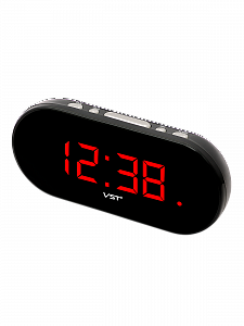 Часы электронные настольные от сети с будильником VST 717-1 Красные