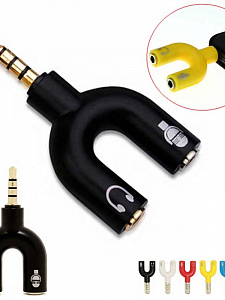 EZRA AD04 переходник (штекер 3.5мм - 2 гнезда 3.5мм)