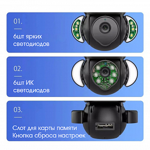 Орбита OT-VNI51 Видеокамера IP 4G (2560*1440, 4Mpix, 3,6мм, пластик)