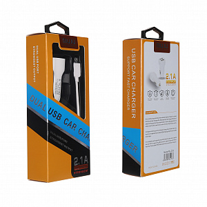 MUJU MJ-C03 ЗУ авто USB + кабель iOS Lightning (5B,2100mA)