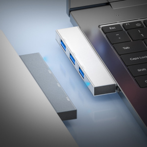 Орбита OT-PCR23 Серый концентратор USB 2.0/3.0 (3*USB)