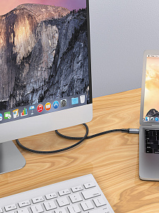 HOCO US01 Черный кабель PD100W (TYPE C - TYPE C) 1.2м