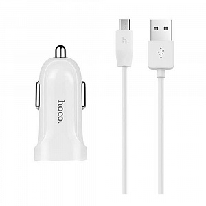 HOCO Z2A ЗУ авто USB + кабель Micro USB (5B,2400mA)