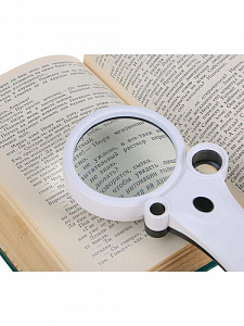 Лупа ручная увеличительная с подсветкой, с УФ светодиодом Орбита OT-INL31