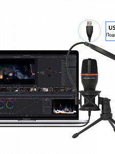 Микрофон для компьютера игровой для стрима Орбита OT-PCS07