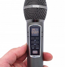 SDRD SD-128 Серая Караоке система (2 микр, Bluetooth 4.2) МЯТАЯ УПАКОВКА