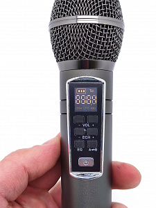 SDRD SD-128 Серая Караоке система (2 микр, Bluetooth 4.2) МЯТАЯ УПАКОВКА