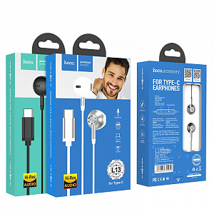 HOCO L13 Черные наушники - гарнитура (TYPE-C)