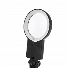 Третья рука для пайки с подсветкой, универсальный держатель на подставке с лупой 2 руки Орбита OT-INL48