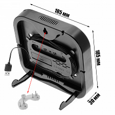 Часы настенные электронные с температурой и пультом Орбита OT-CLW20 Зеленые