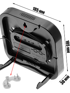 Часы настенные электронные с температурой и пультом Орбита OT-CLW20 Зеленые