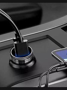 TDS TS-CAU72 ЗУ авто USB (QC3.0 + PD20W,3000mA)