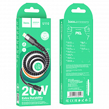 HOCO U110 Черный кабель PD20W (iOS Lighting-TYPE-C) 1.2м