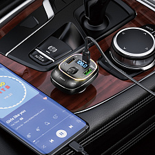 HOCO E76 Черный модулятор FM (Bluetooth/PD48W)